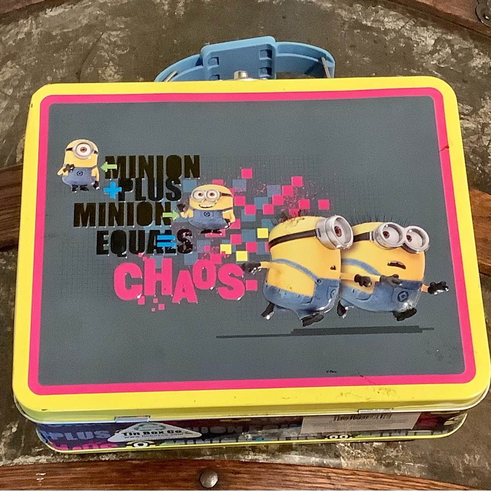 Minions Metal Lunch Box with Yellow Trim